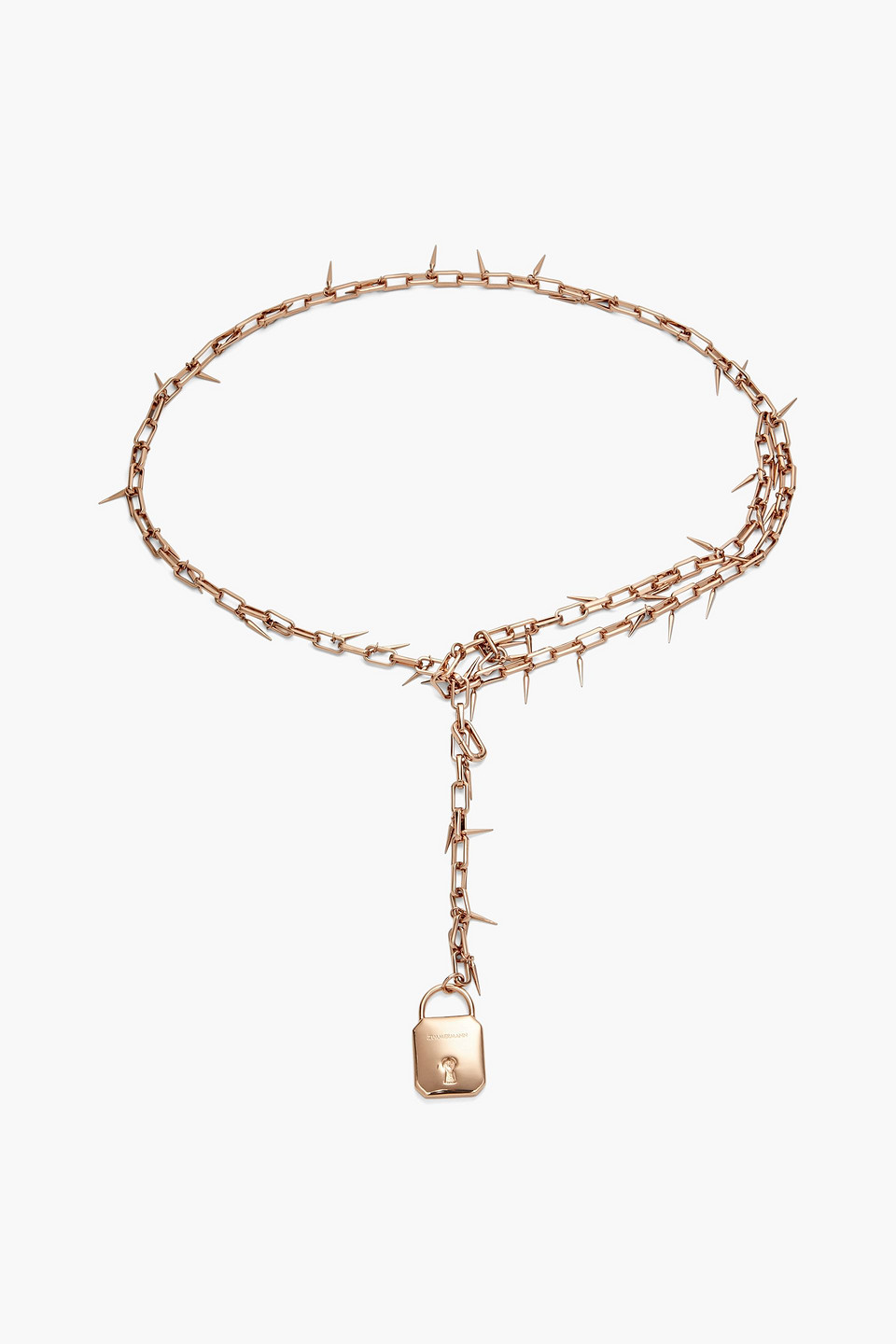 Zimmermann - Spiked rose gold-tone belt - Pink - M/L