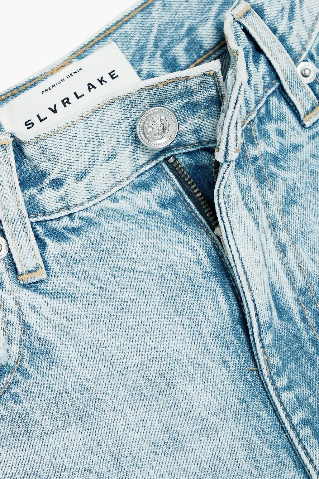 SLVRLAKE جينز «بيتنيك» بلون باهت بأرجل ضيقة بخصر عالٍ