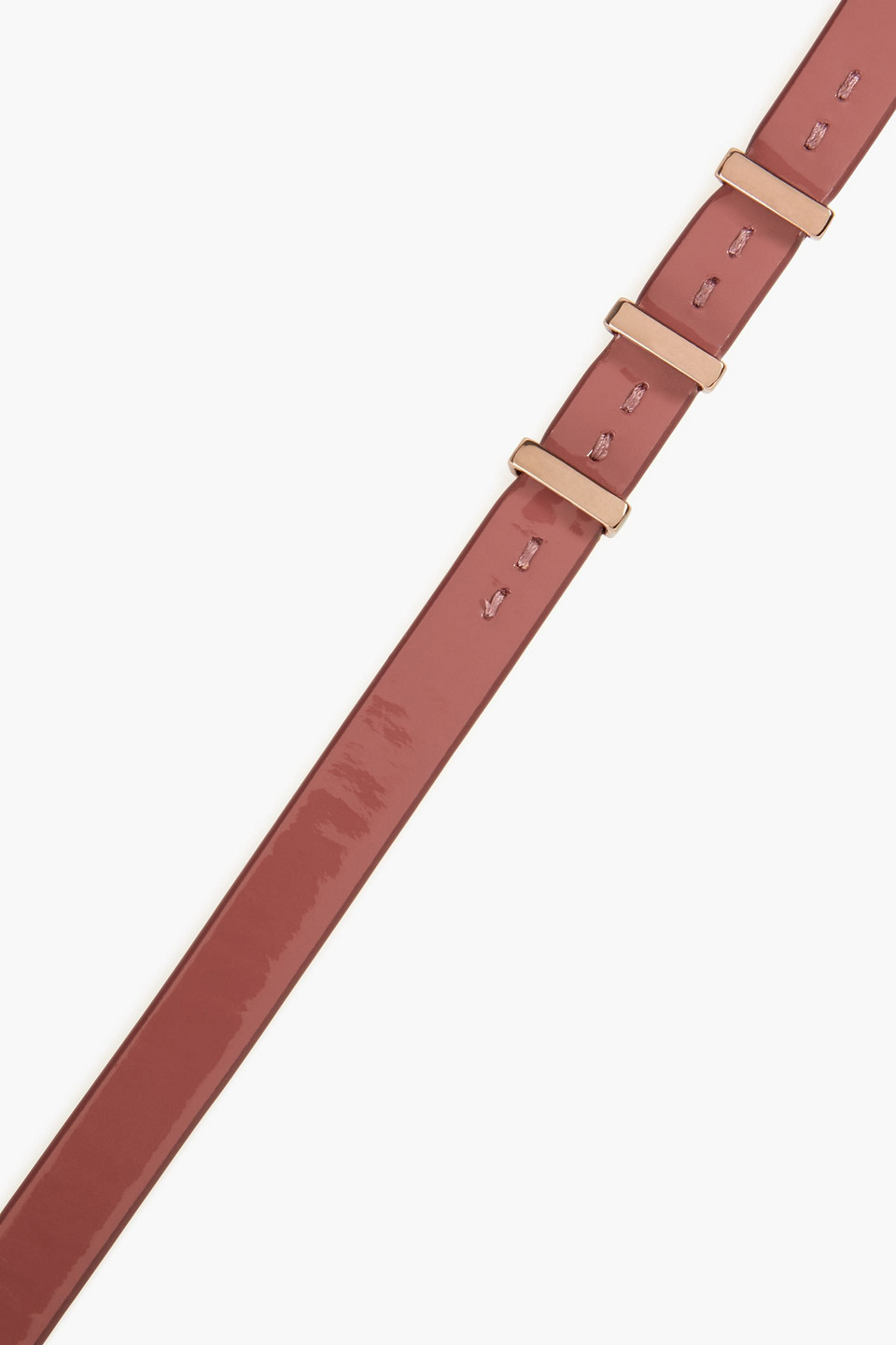 Shop Zimmermann Patent-leather Belt In Antique Rose