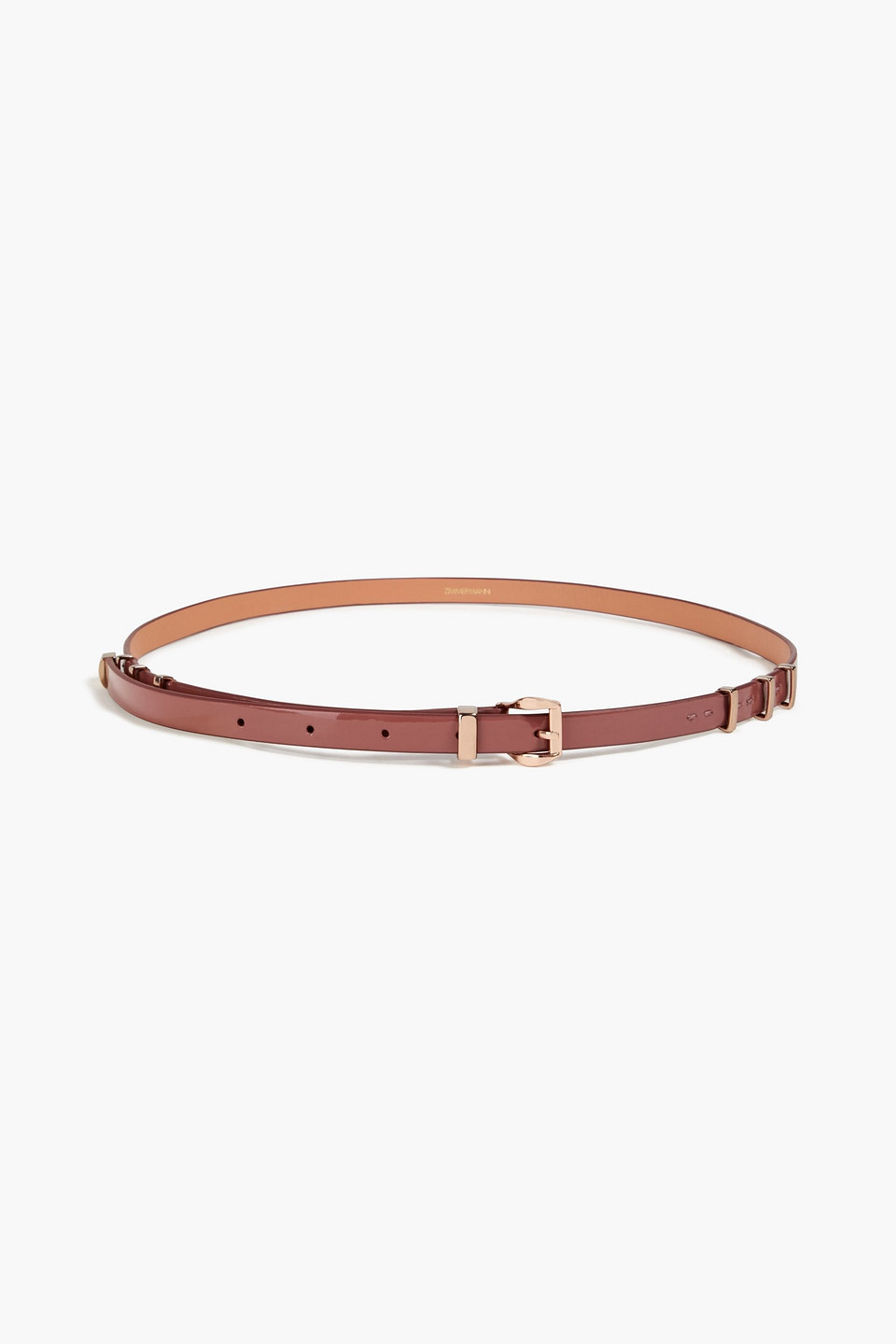 Zimmermann Patent-leather Belt In Antique Rose