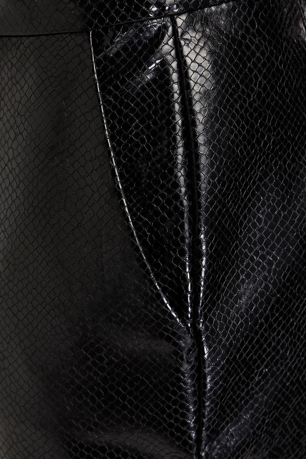 PHILOSOPHY DI LORENZO SERAFINI Snake-effect faux leather bootcut pants