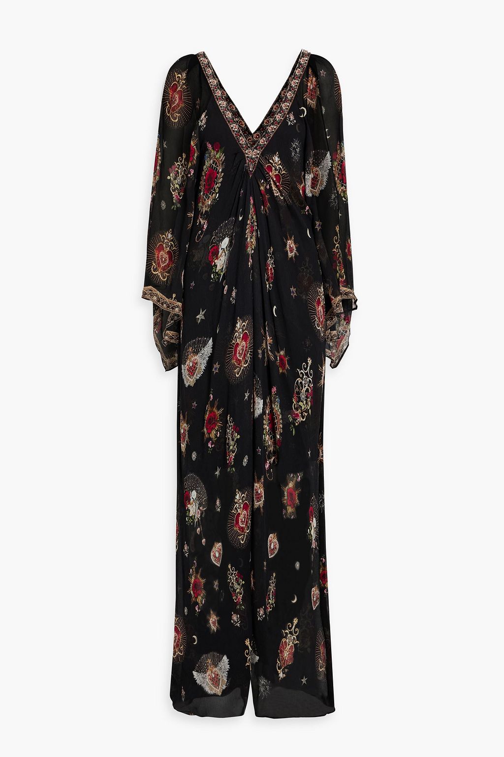 CAMILLA Embellished printed silk-georgette maxi dress | THE OUTNET