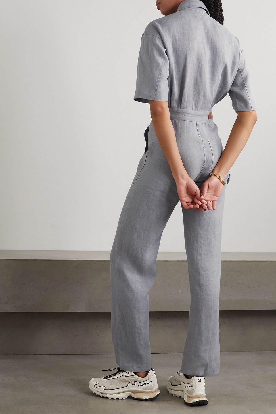 RIVET UTILITY DYNAMO LINEN JUMPSUIT
