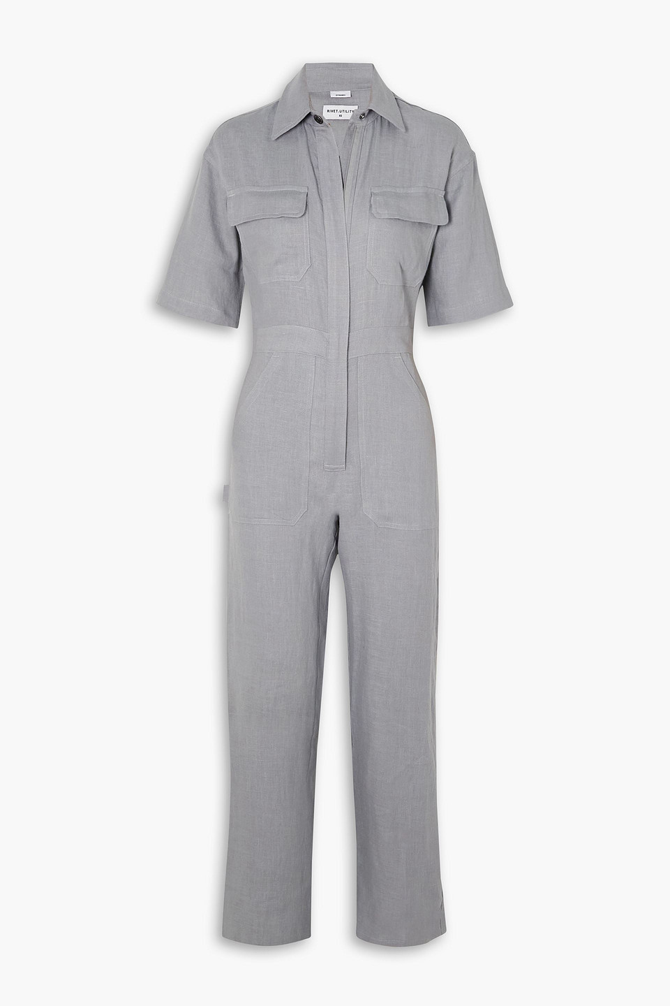 RIVET UTILITY DYNAMO LINEN JUMPSUIT
