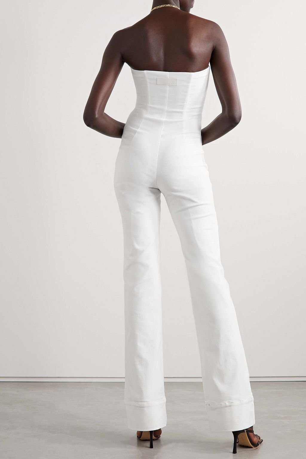 RIVET UTILITY Showstopper strapless stretch-crepe jumpsuit