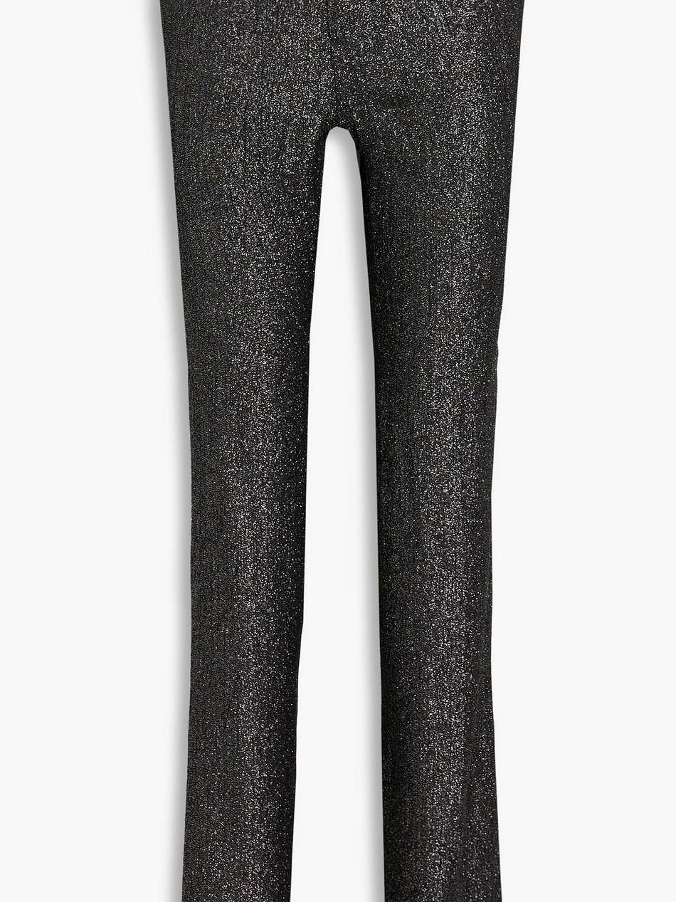 gila silk-blend lamé straight-leg pants
