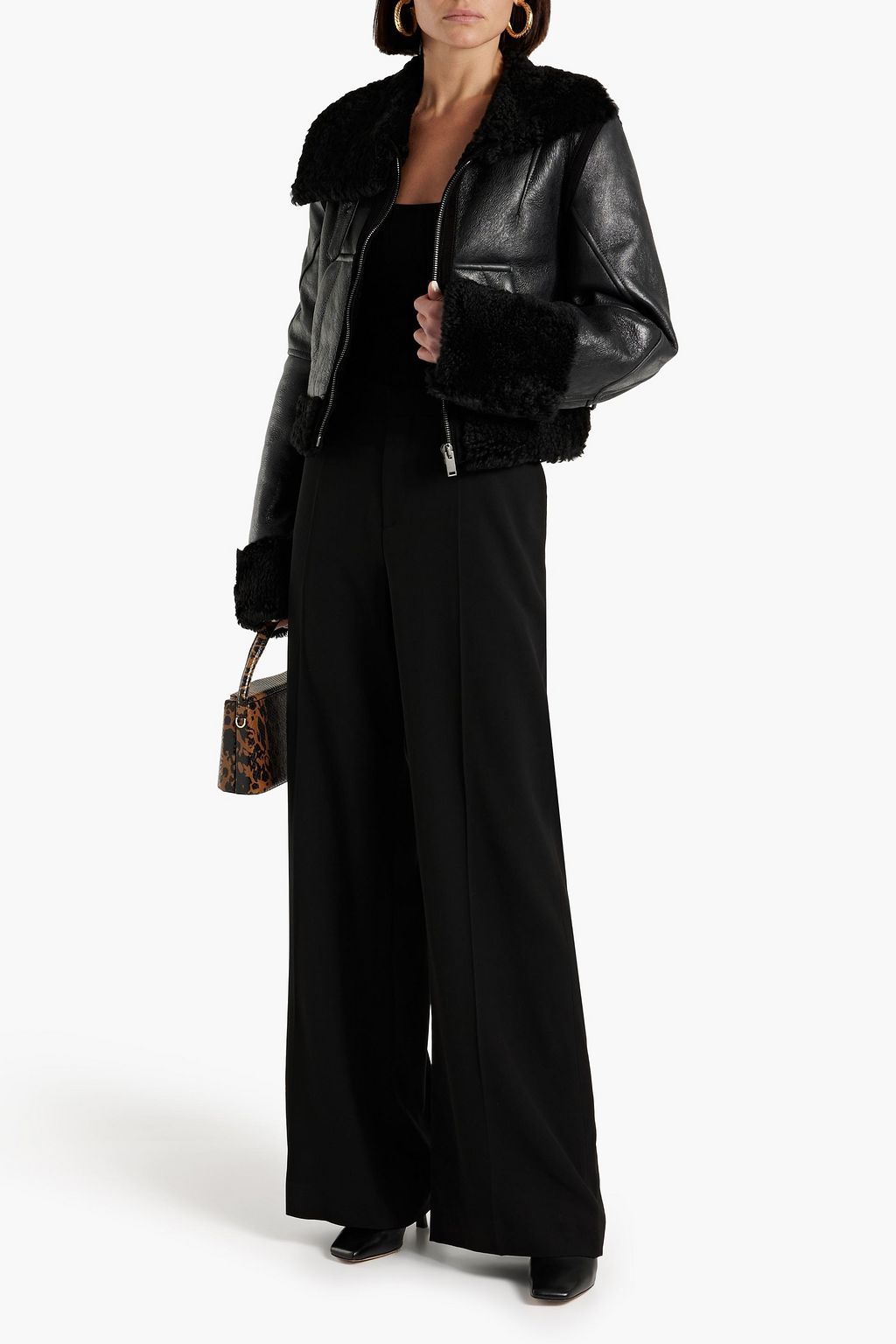PETAR PETROV Magen suede-trimmed shearling jacket