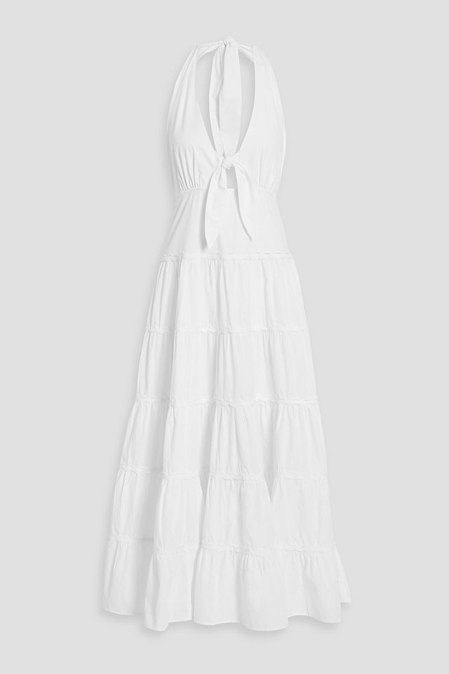 Molly tiered cotton-poplin maxi dress