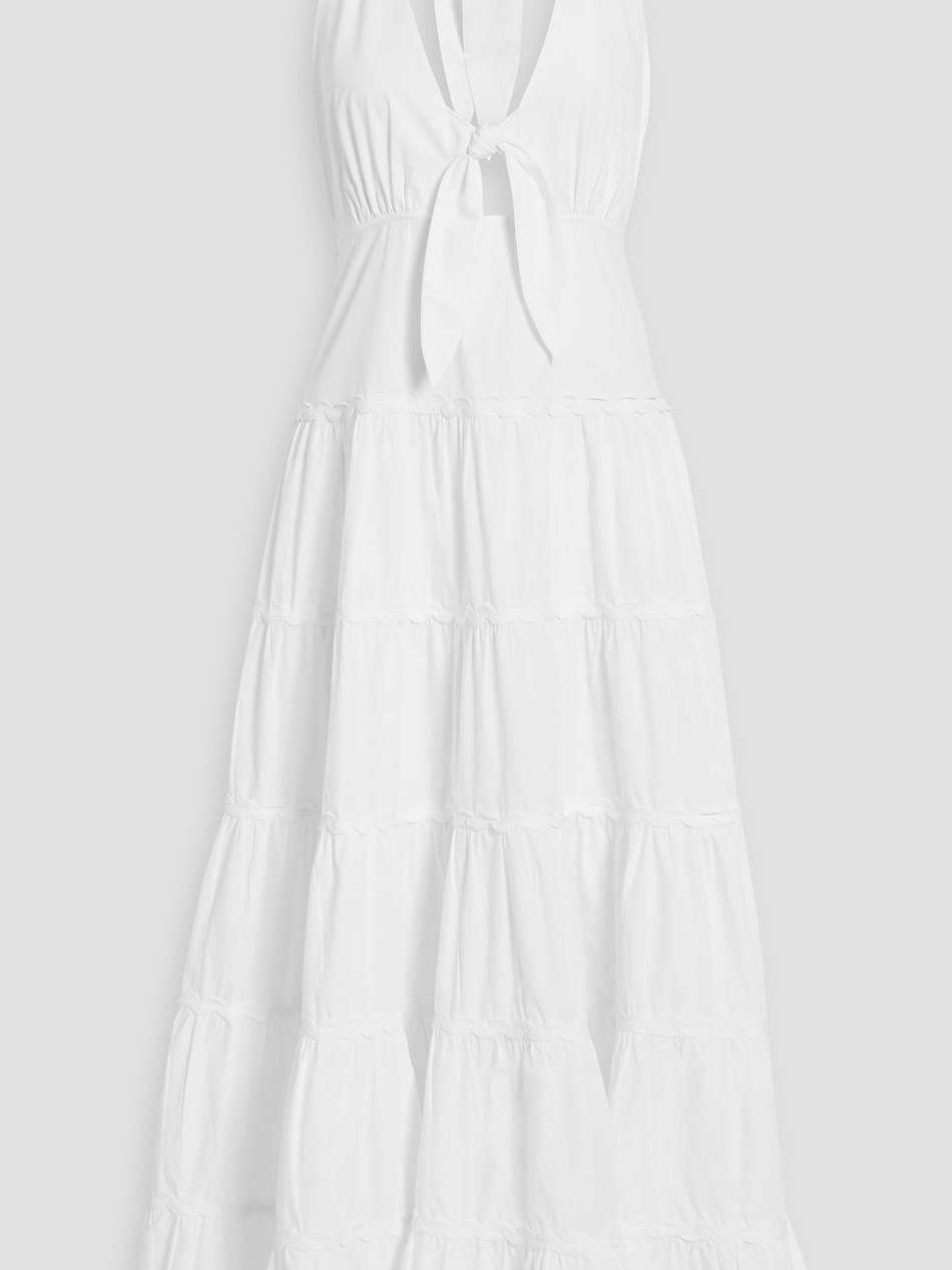 molly tiered cotton-poplin maxi dress