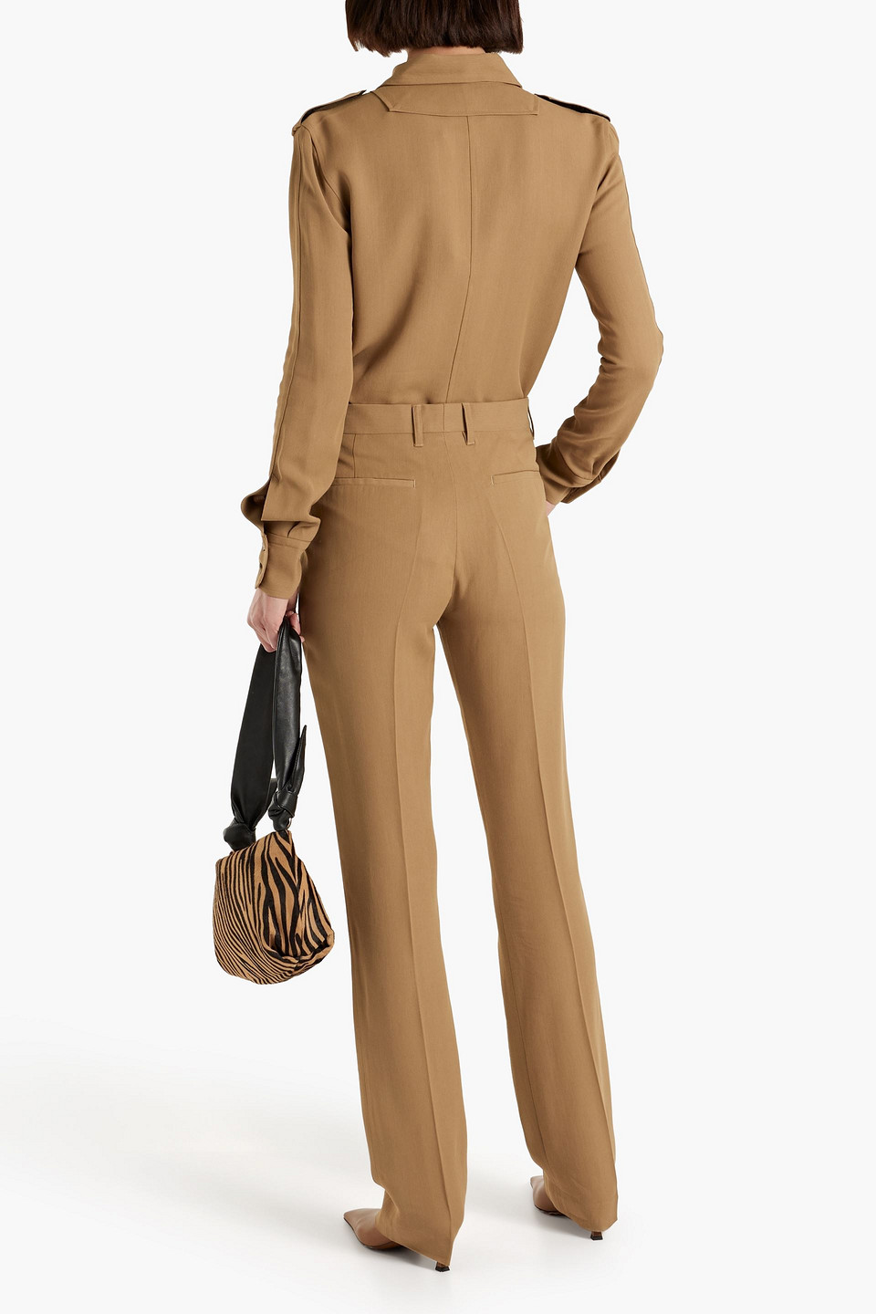 Shop Petar Petrov Lacy Gabardine Shirt In Light Brown