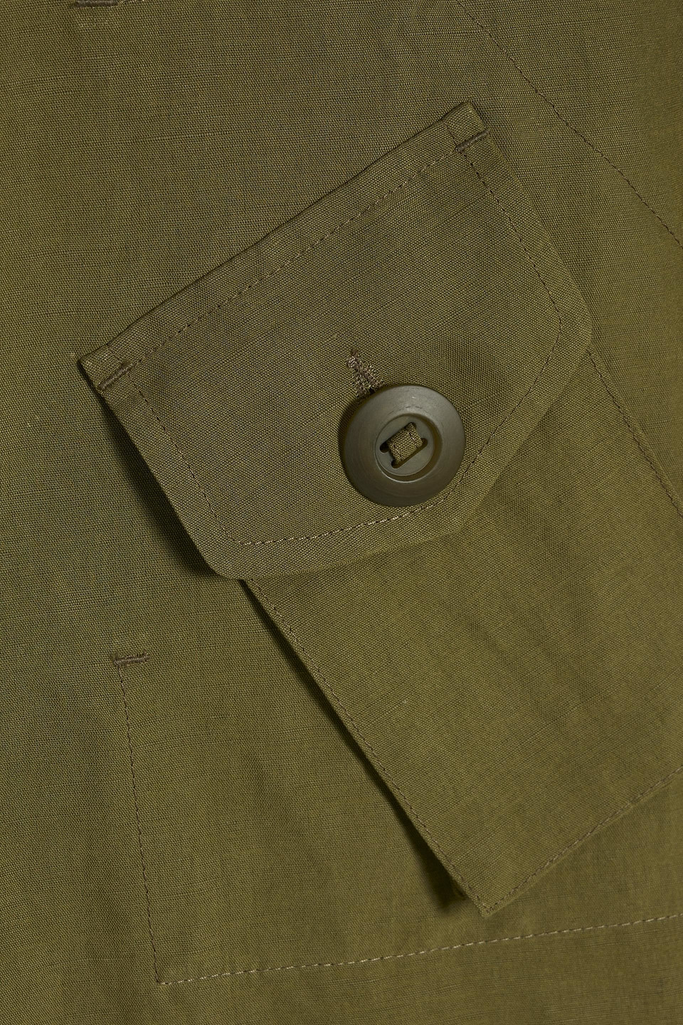 Shop Petar Petrov Mue Linen And Cotton-blend Jacket In Army Green