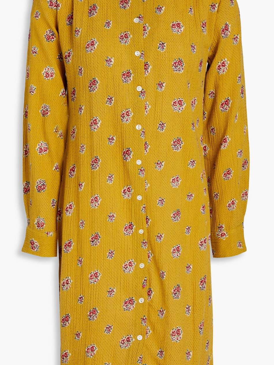 audrey printed cotton-crepon shirt dress