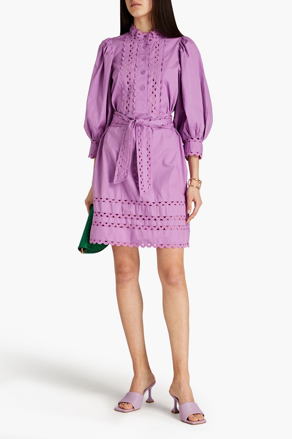 ANTIK BATIK Molly rickracktrimmed cottonpoplin dress THE