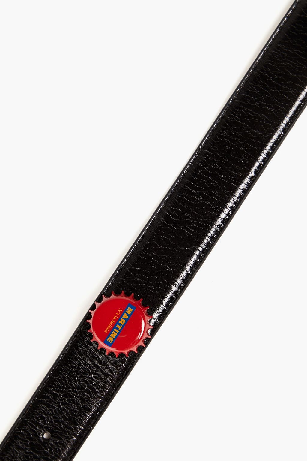 MARTINE ROSE Embellished cracked-leather belt