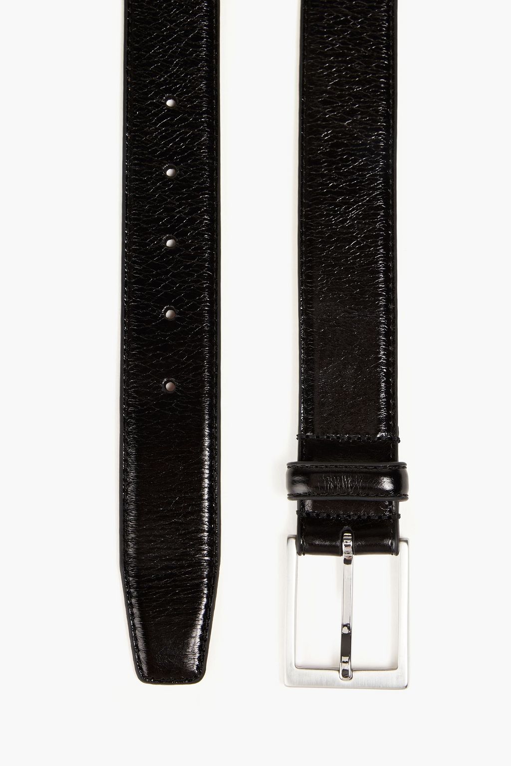 MARTINE ROSE Embellished cracked-leather belt