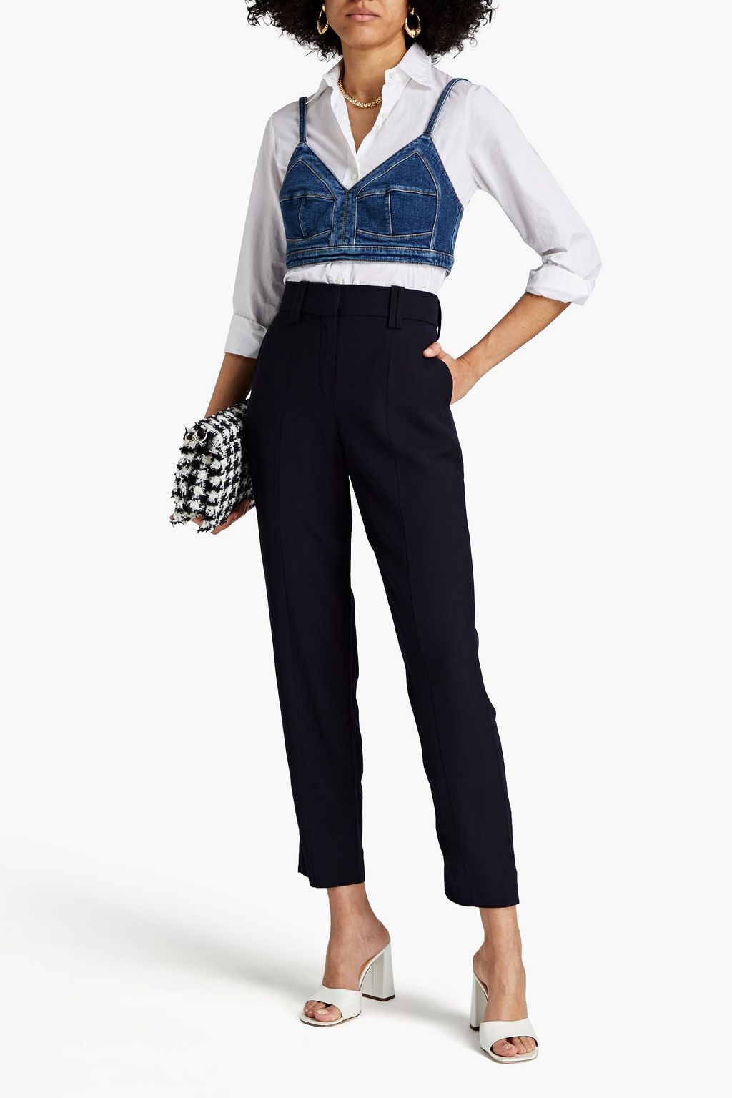 BALMAIN Twill tapered pants