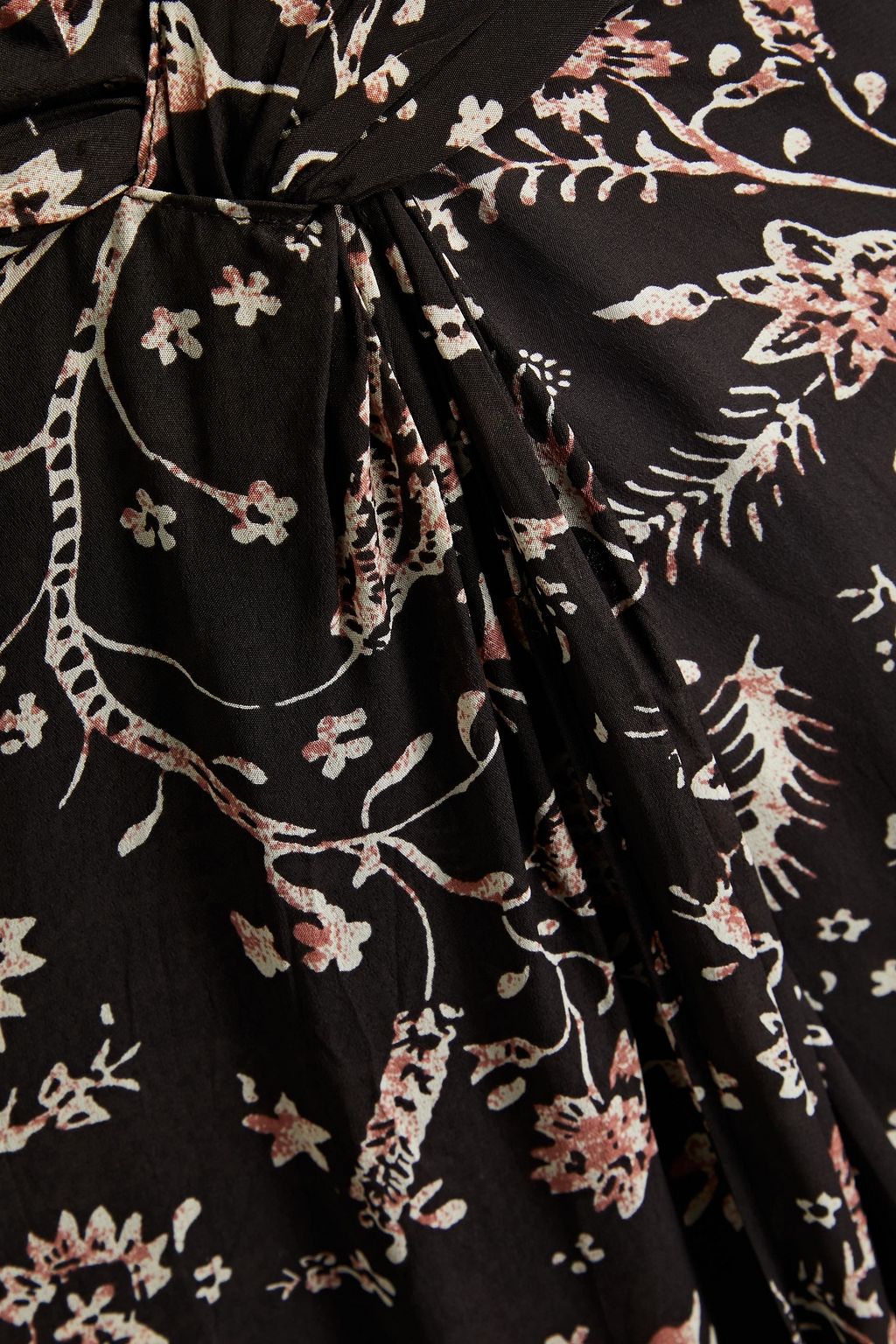 BA&SH Camille Rock aus Crêpe de Chine mit floralem Print und Twist-Detail