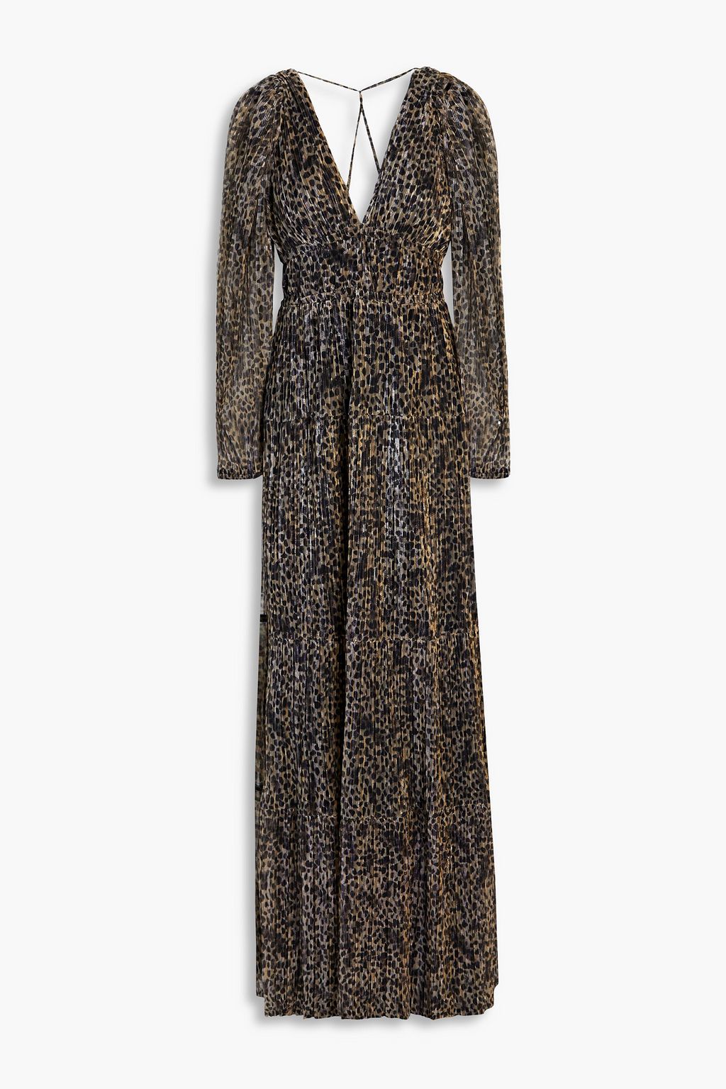 BA&SH Lina metallic leopard-print tulle maxi dress | THE OUTNET