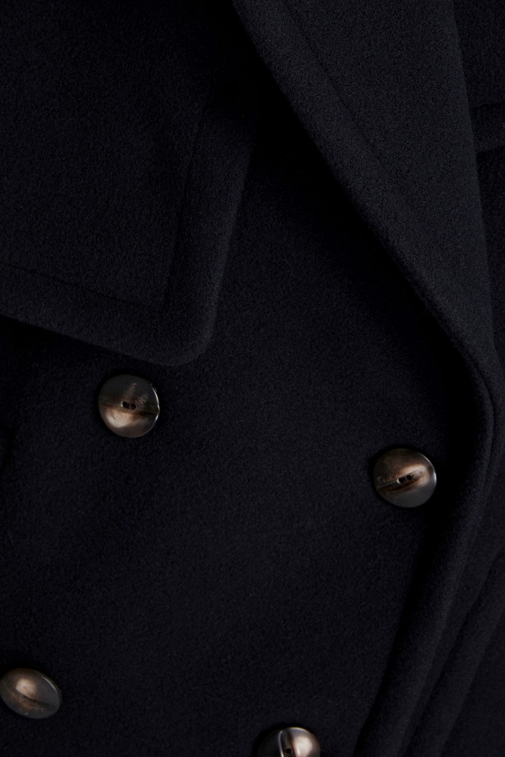 BA&SH Pepite double-breasted wool-blend felt coat