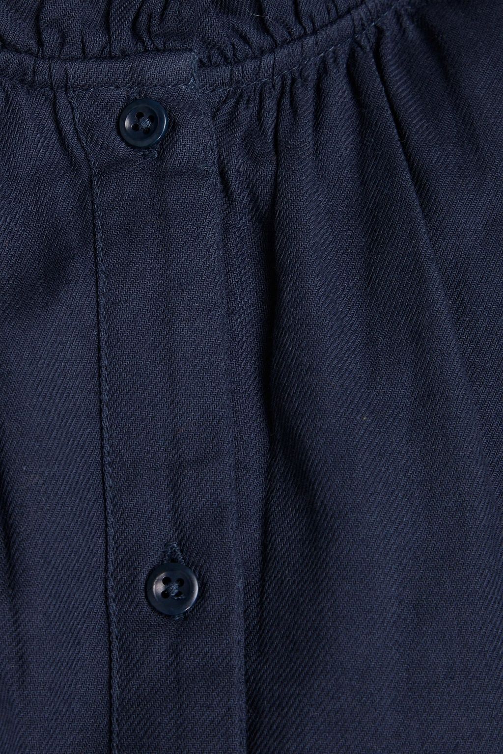 BA&SH Batsy scalloped cotton-blend twill blouse