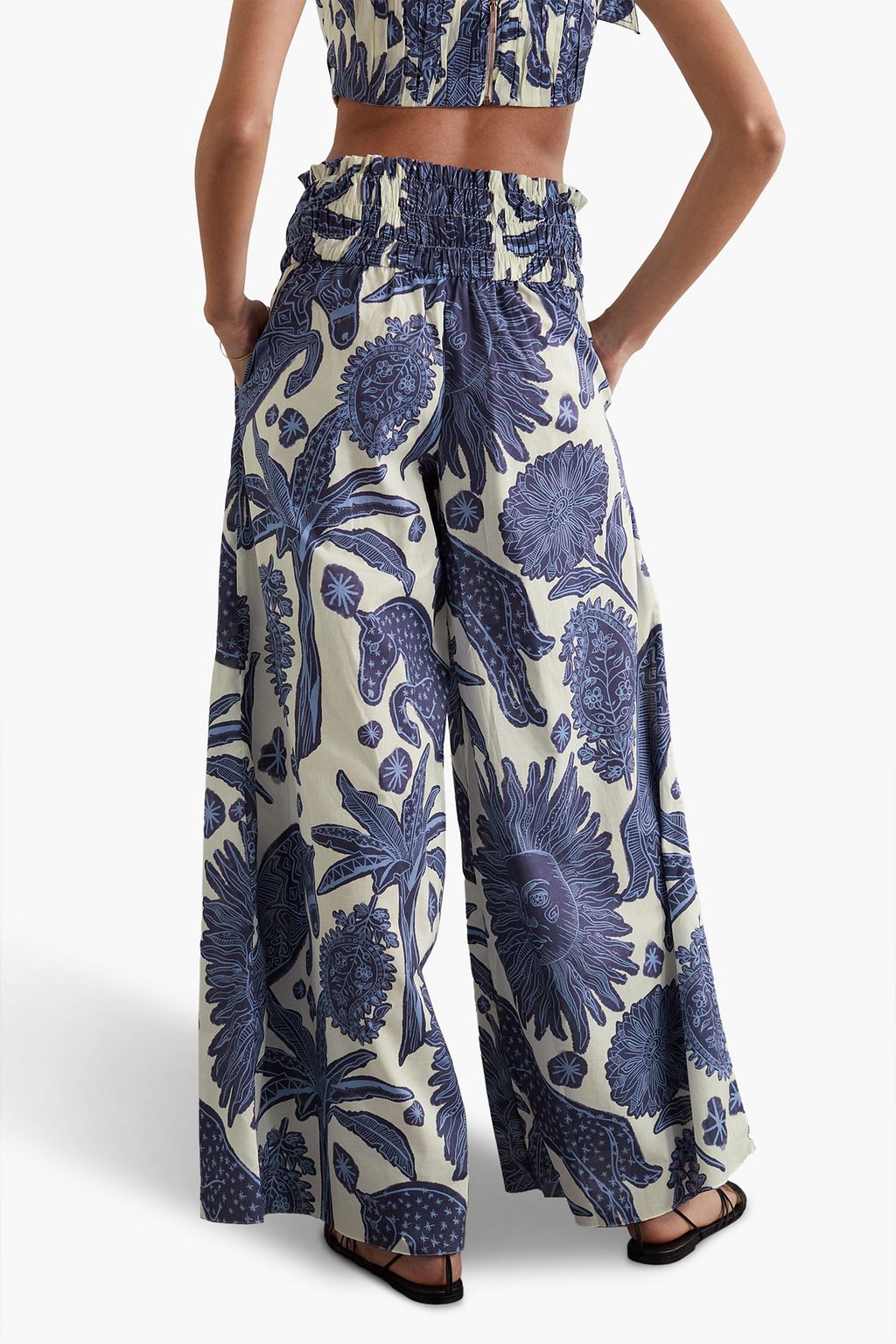 JOHANNA ORTIZ La Esperanza bedruckte Hose mit weitem Bein aus Baumwolle