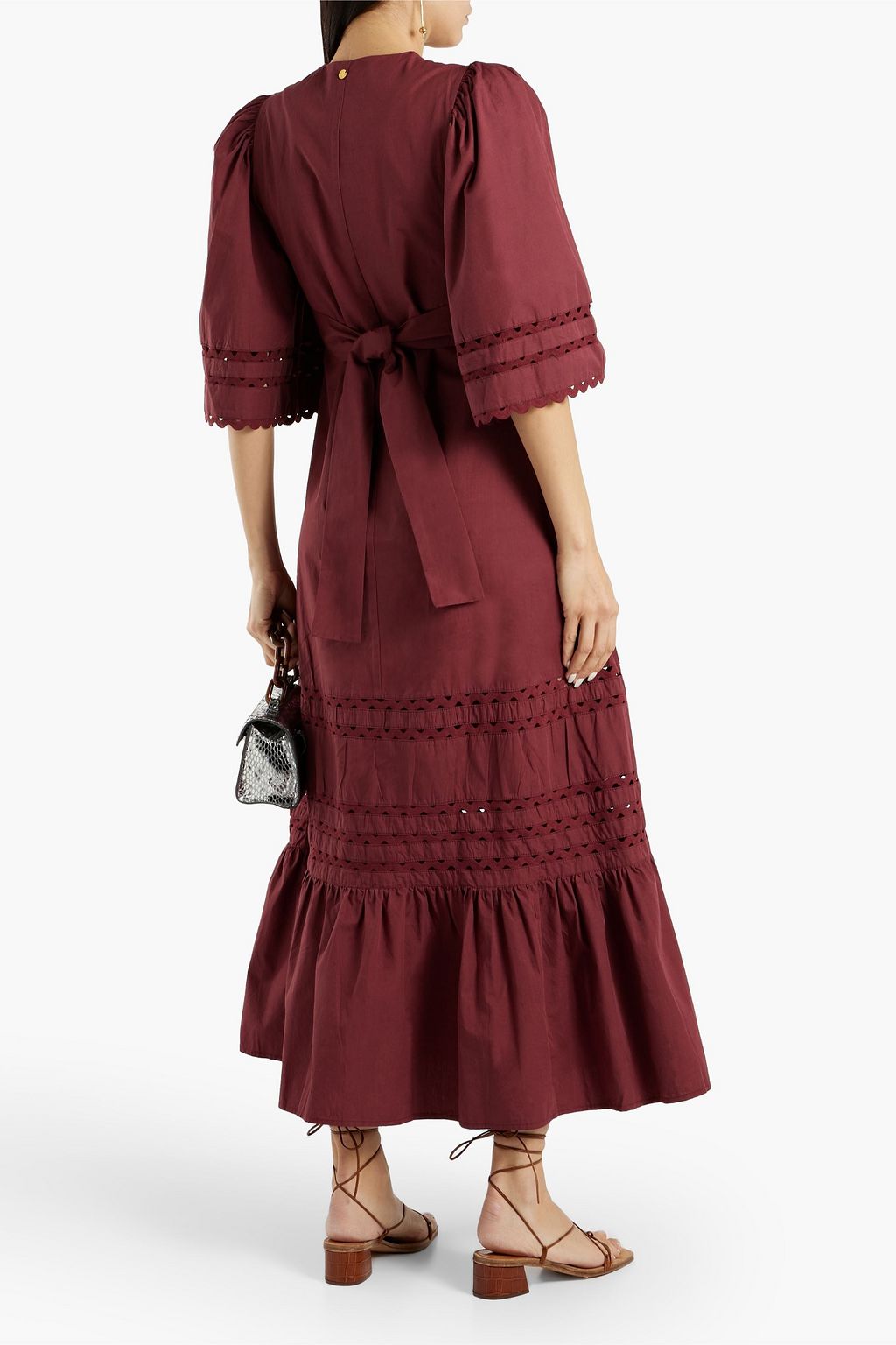 ANTIK BATIK Molly gathered cotton-poplin midi dress