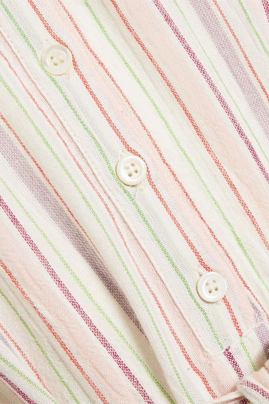 ANTIK BATIK コットンガーゼ ミディワンピース ストライプ