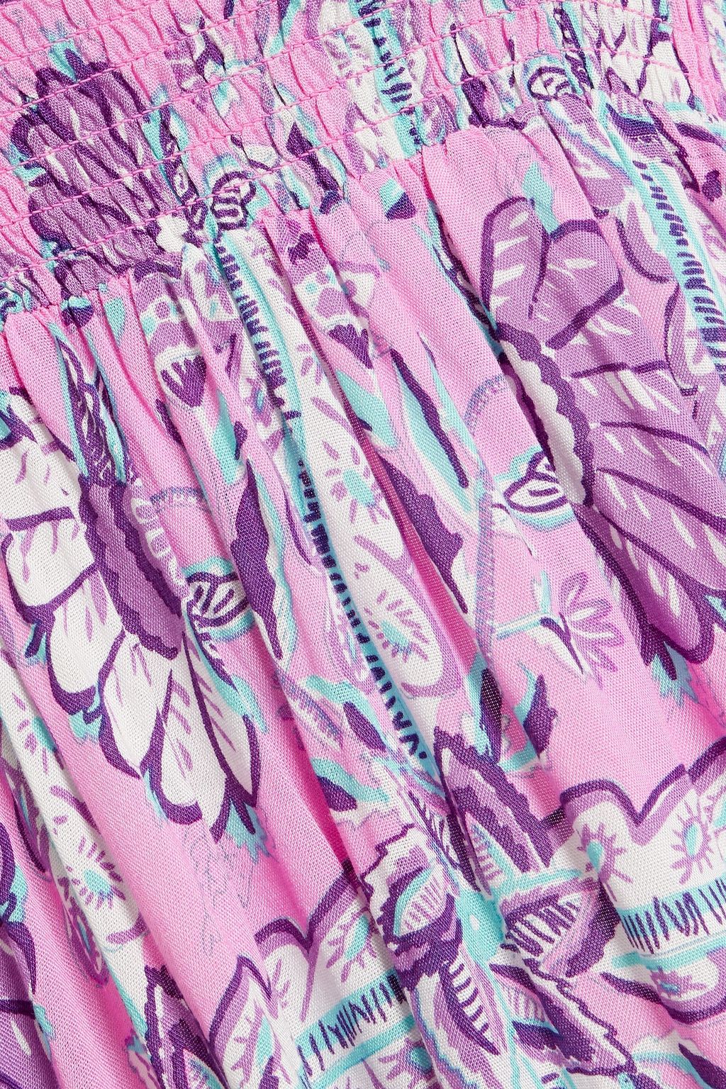 ANTIK BATIK Hupa shirred printed woven dress