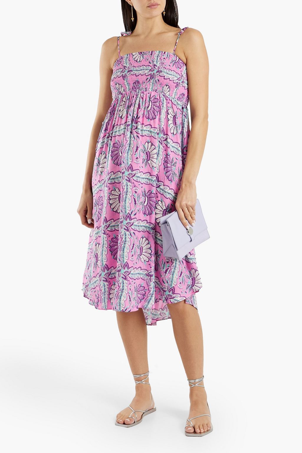 ANTIK BATIK Hupa shirred printed woven dress