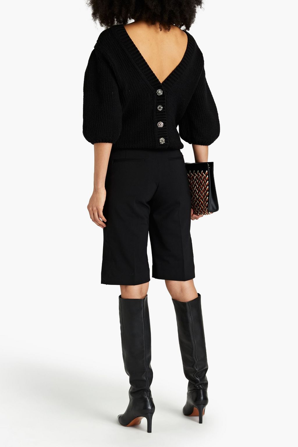 BA&SH Castille embellished cotton and wool-blend sweater