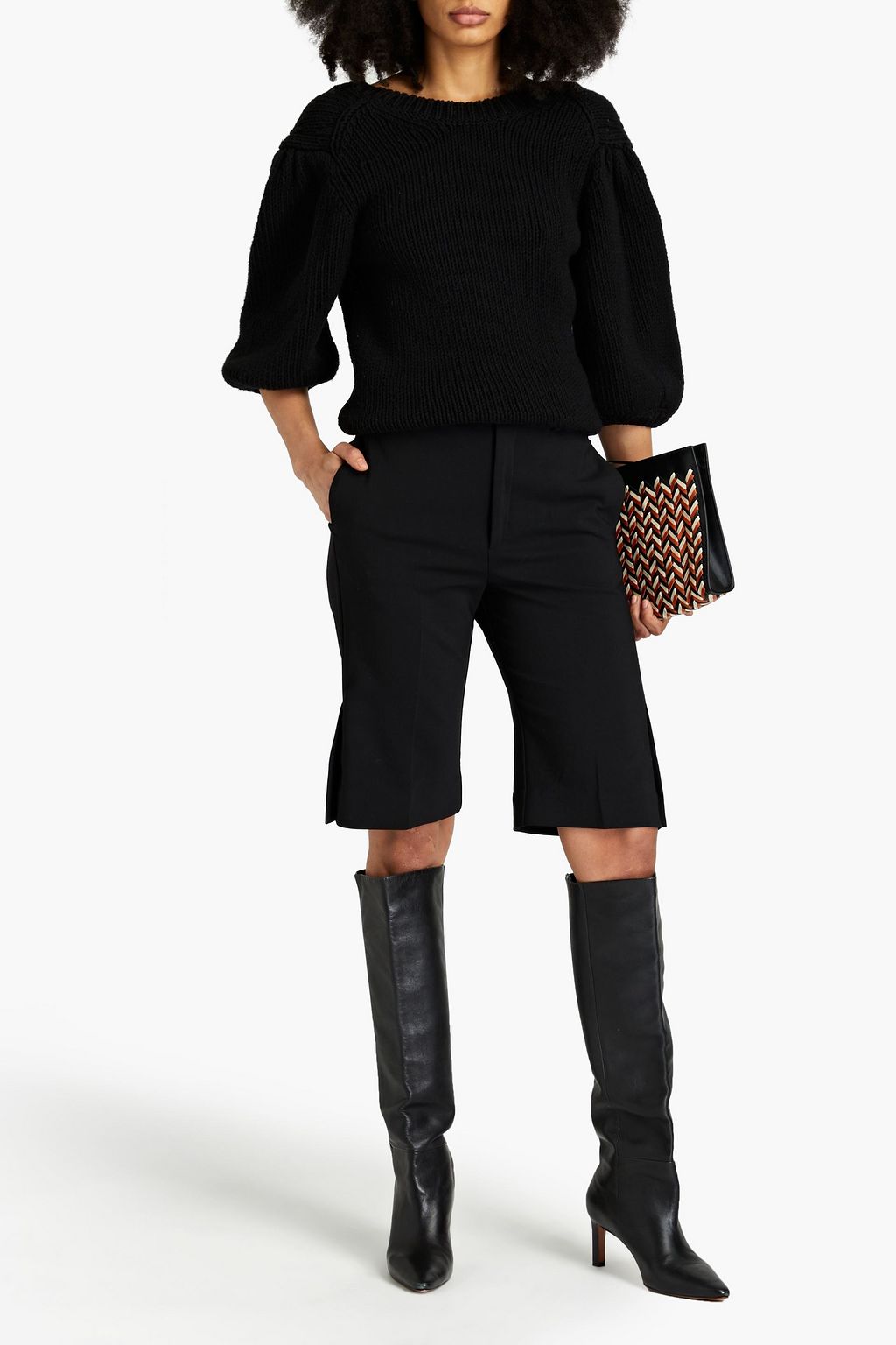 BA&SH Castille embellished cotton and wool-blend sweater