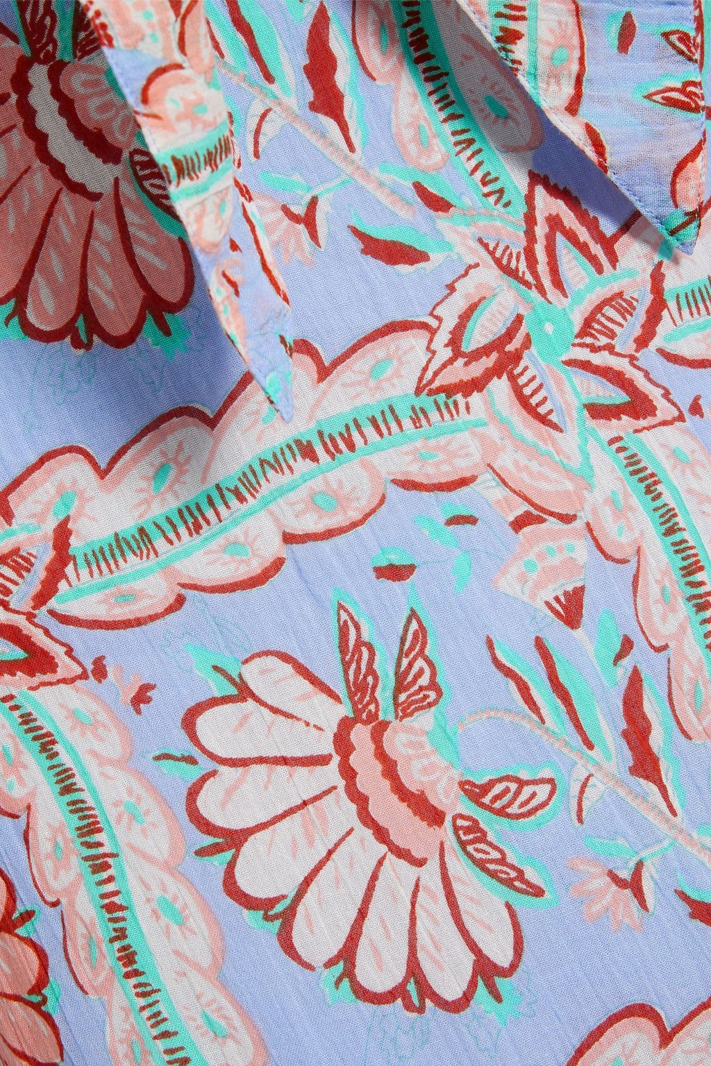 ANTIK BATIK Hupa cutout printed cotton-voile maxi dress