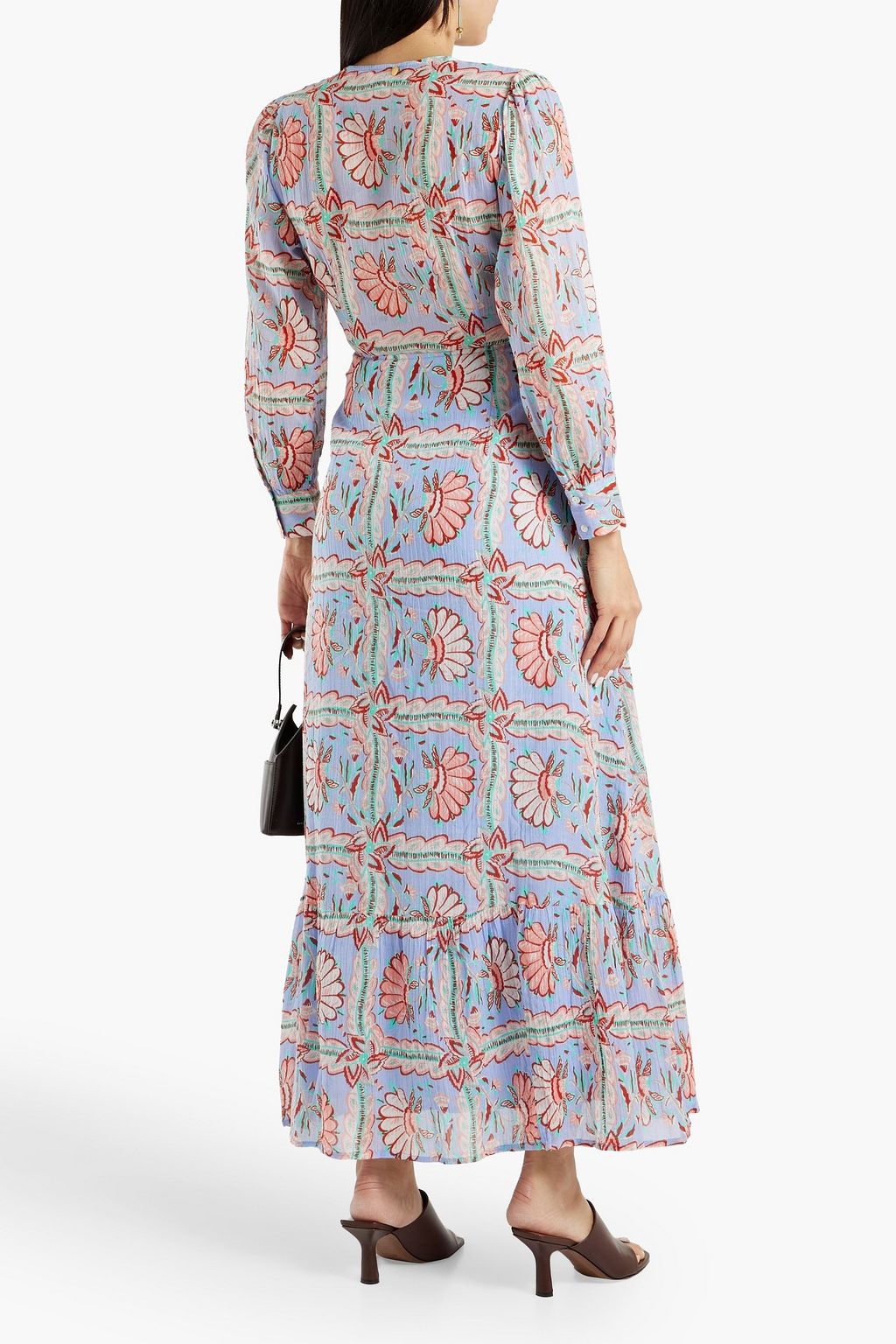 ANTIK BATIK Hupa cutout printed cotton-voile maxi dress