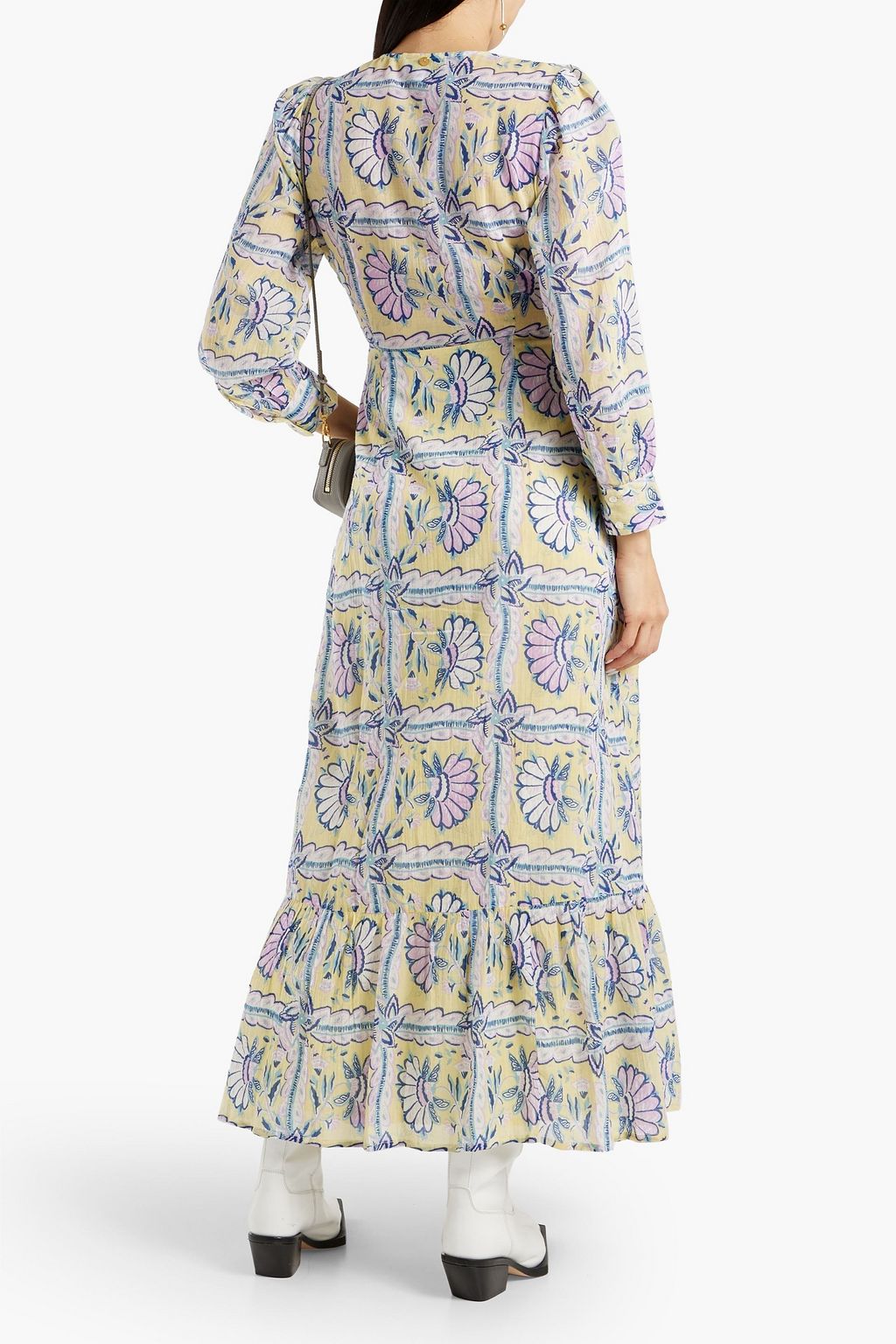 ANTIK BATIK Hupa cutout printed cotton-voile maxi dress