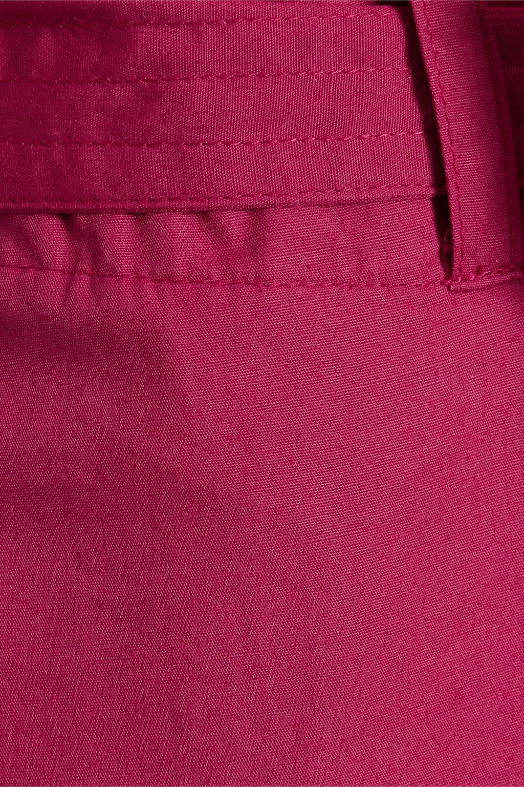ANTIK BATIK Kira belted pleated cotton-poplin tapered pants