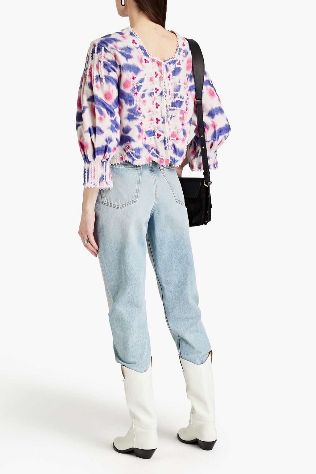 ISABEL MARANT コットンベルベット ブラウス プリント