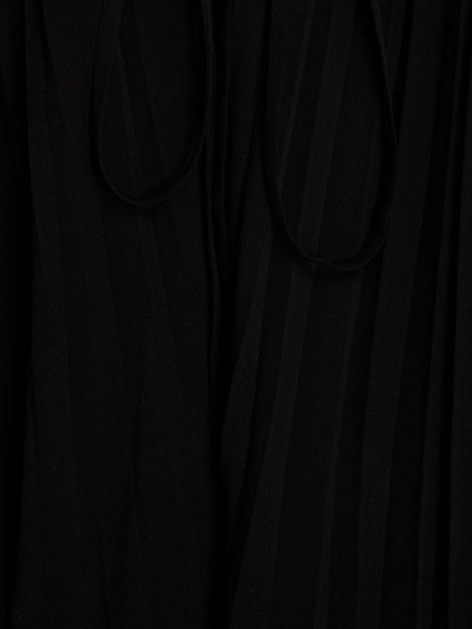 wrap-effect pleated silk-crepe maxi dress