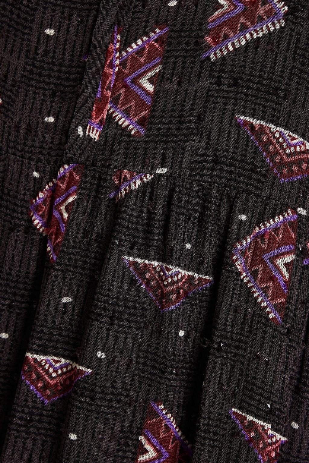 BA&SH Calliope printed fil coupé dress