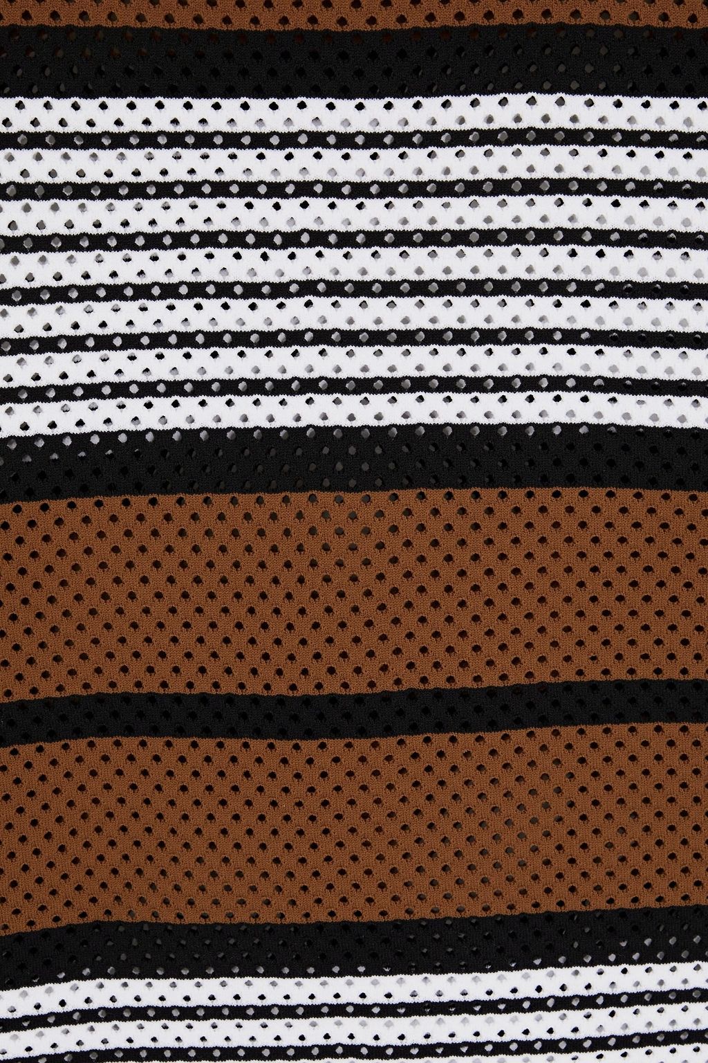 BURBERRY 퍼포레이트 디테일 스트라이프 저지 티셔츠