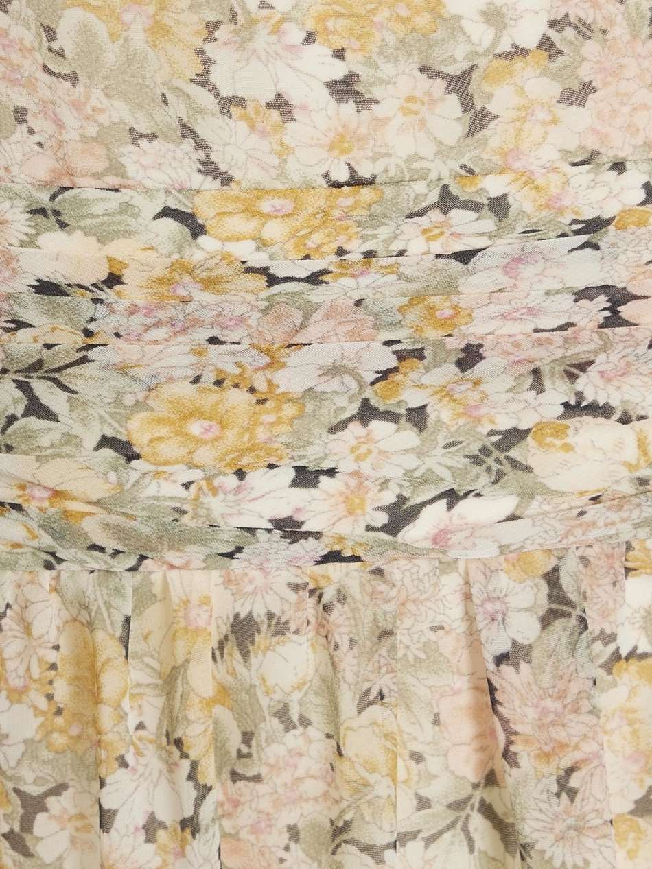 floral-print chiffon maxi dress