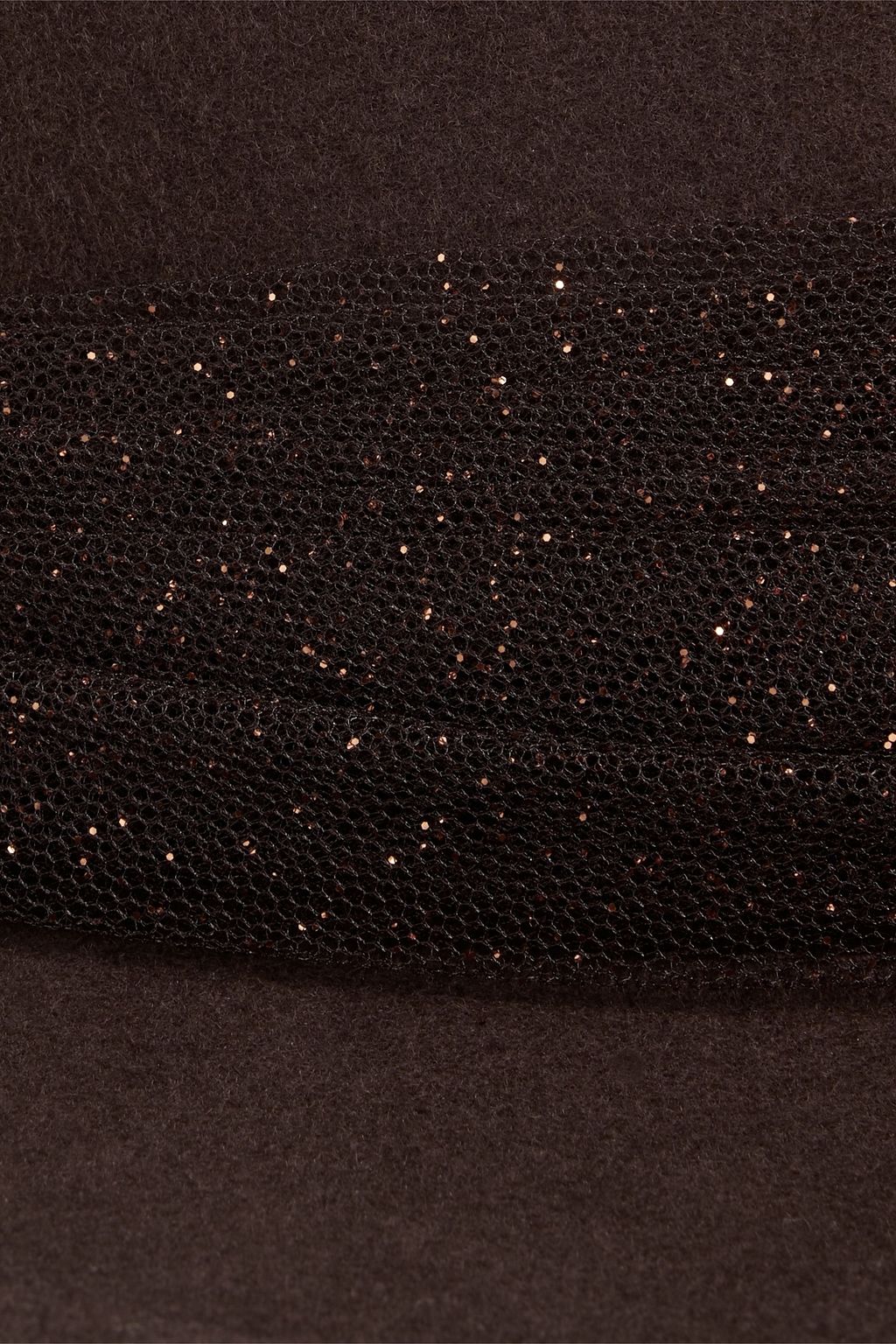 EUGENIA KIM Blaine glittered tulle-trimmed wool-felt fedora