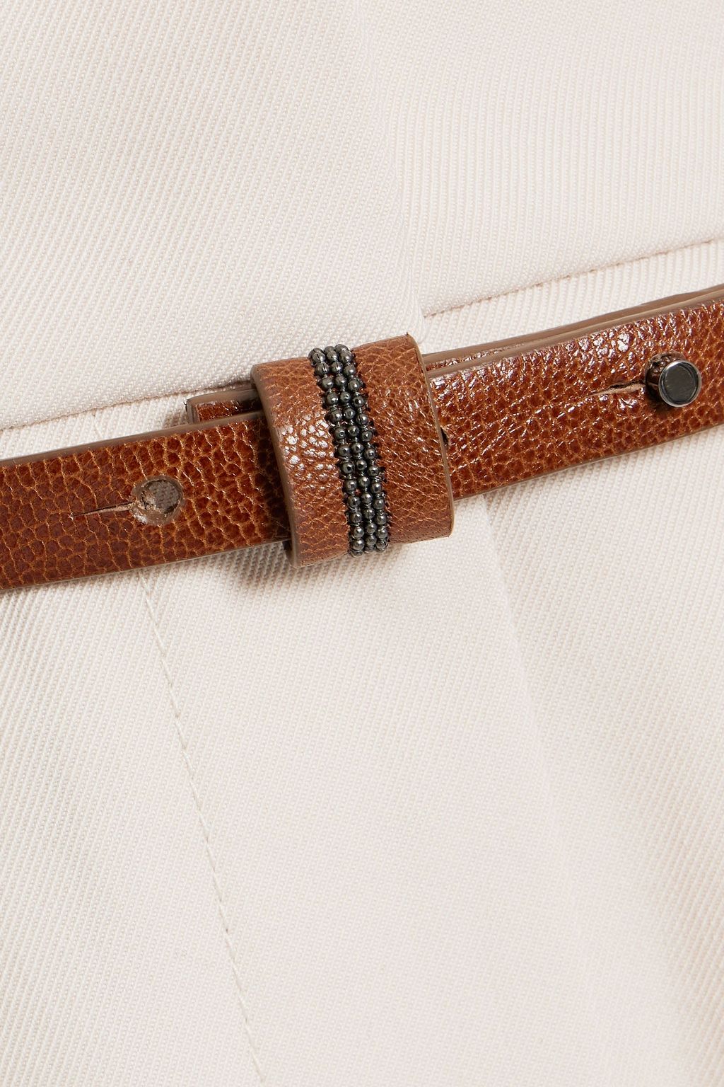 BRUNELLO CUCINELLI Pleated wool and cotton-blend twill tapered pants