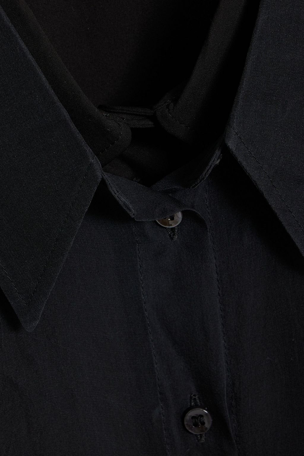 BRUNELLO CUCINELLI Bead-embellished layered silk-chiffon and crepe shirt