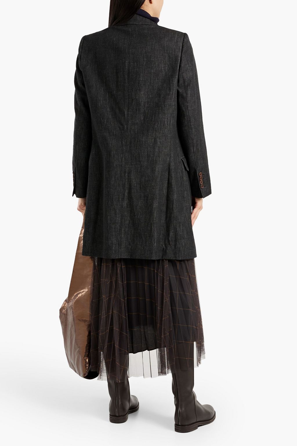 BRUNELLO CUCINELLI Double-breasted denim coat