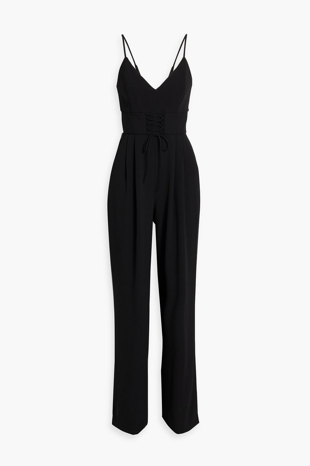 NICHOLAS Ziggy lace-up crepe wide-leg jumpsuit | THE OUTNET