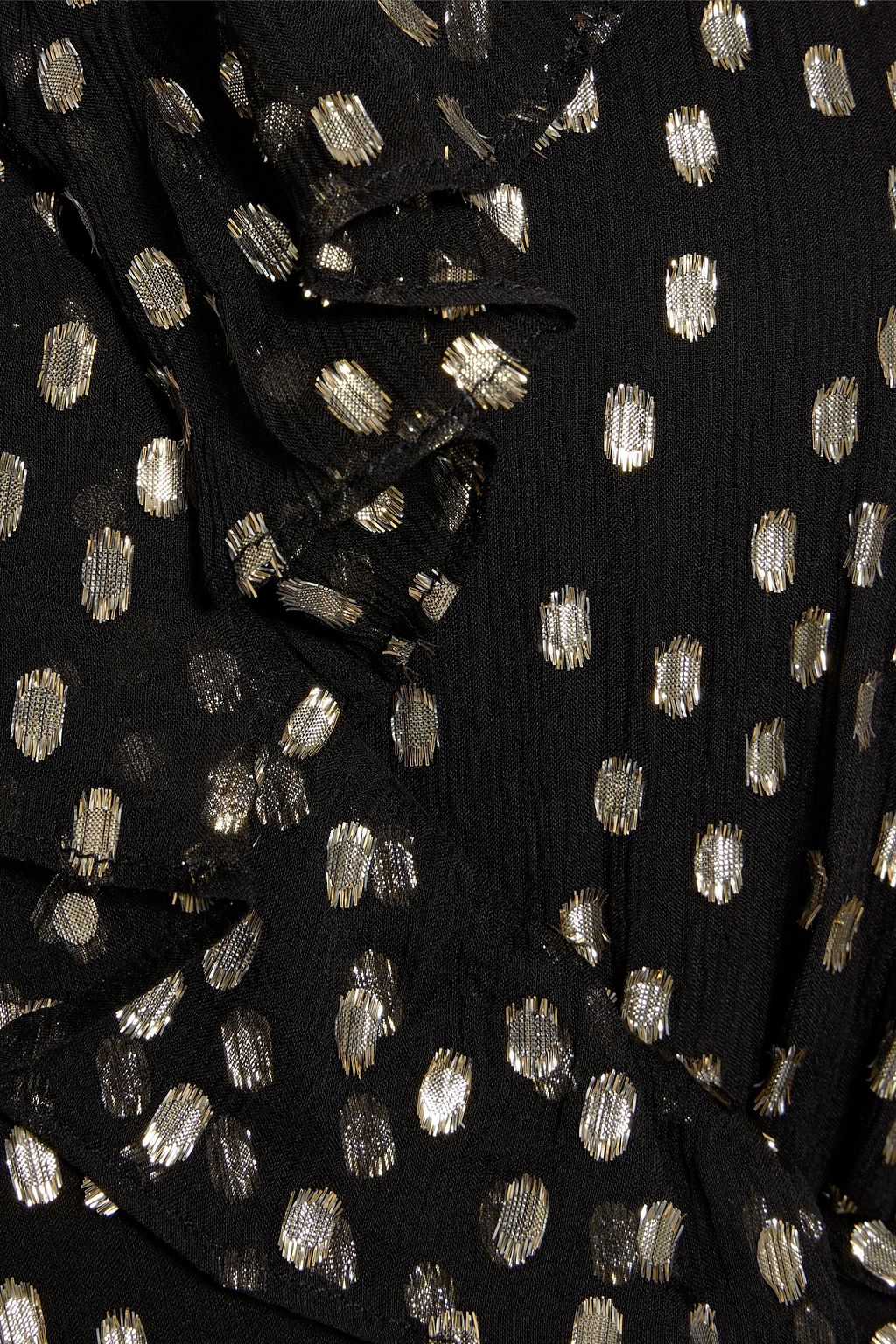 ZIMMERMANN Metallic fil coupé silk-blend midi wrap dress