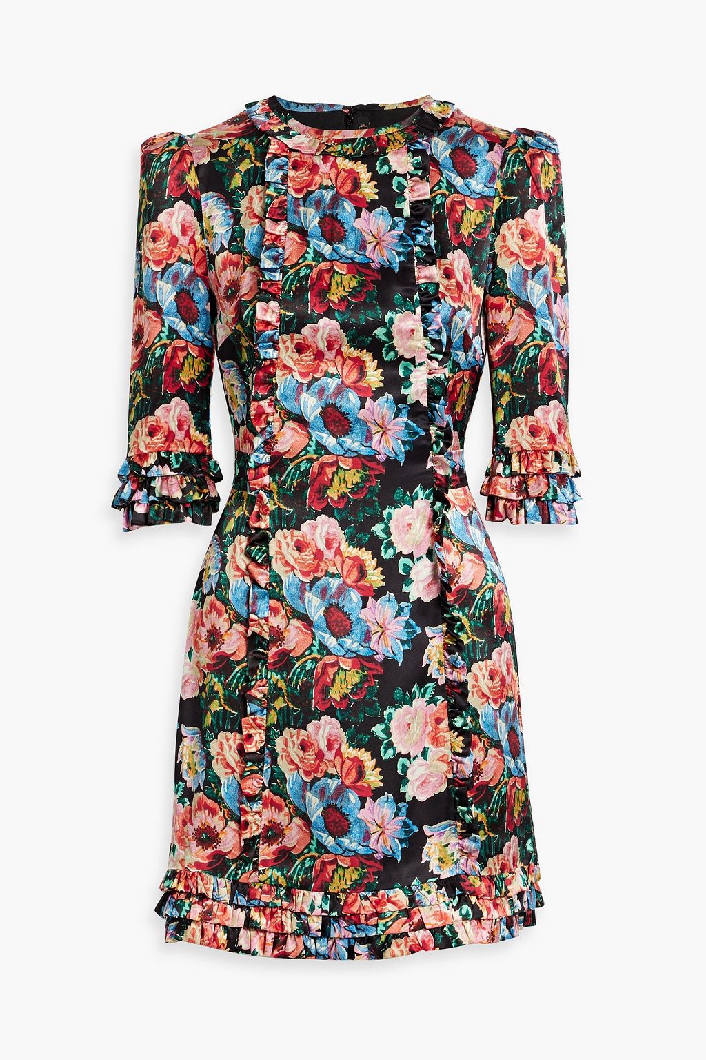 Ruffled floral print online dress
