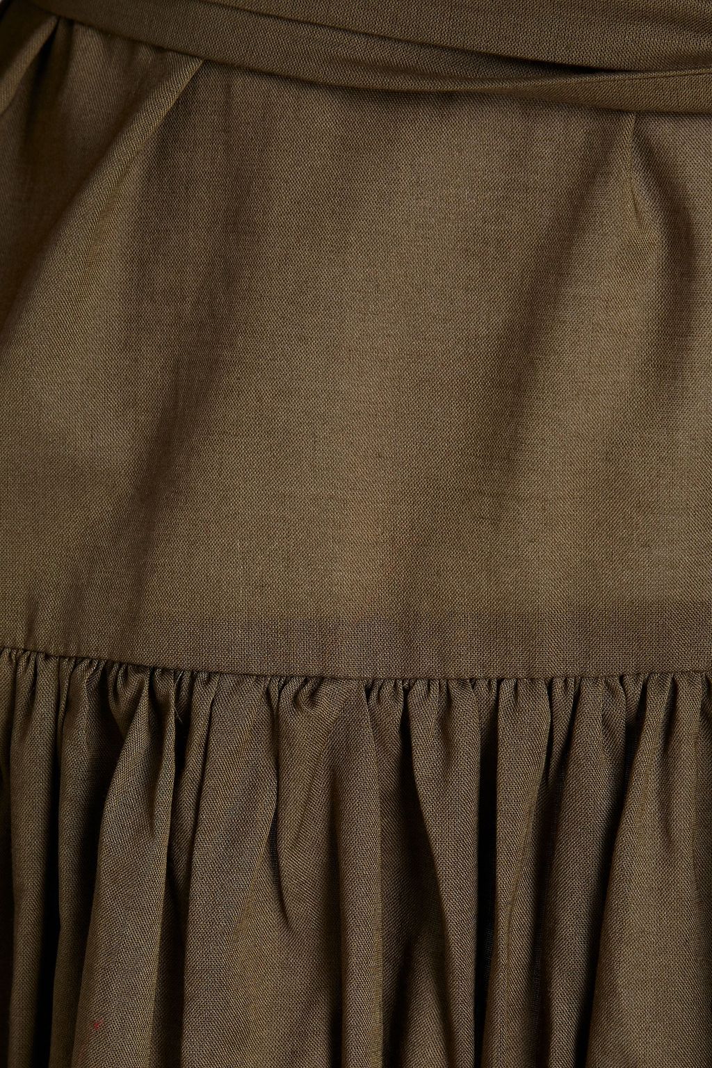 MAJE Tiered cotton-voile mini dress