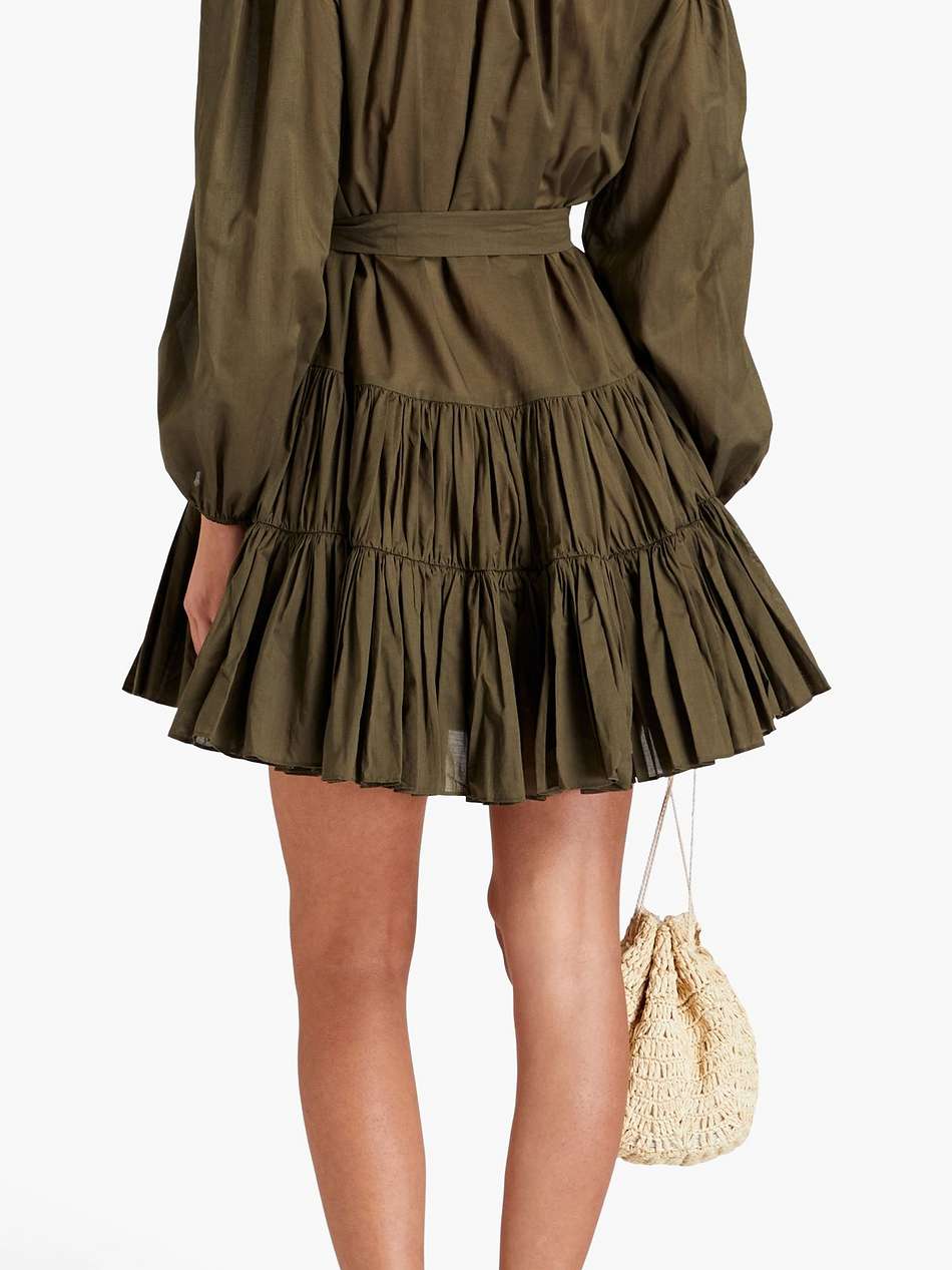 tiered cotton-voile mini dress