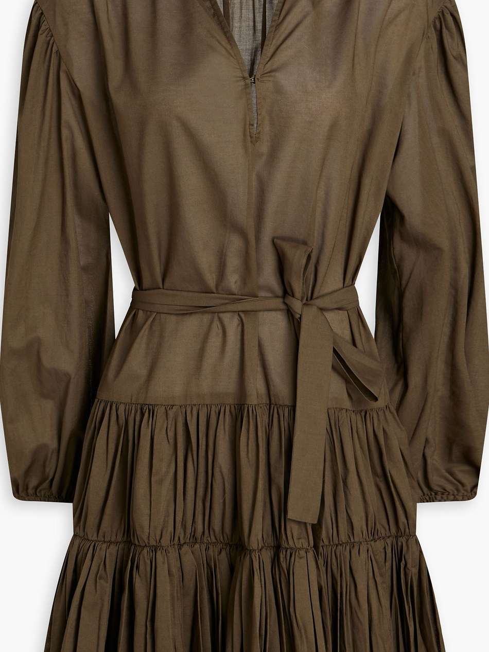 tiered cotton-voile mini dress